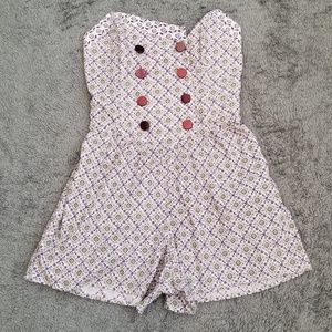 Charlotte russe purple printed romper size small